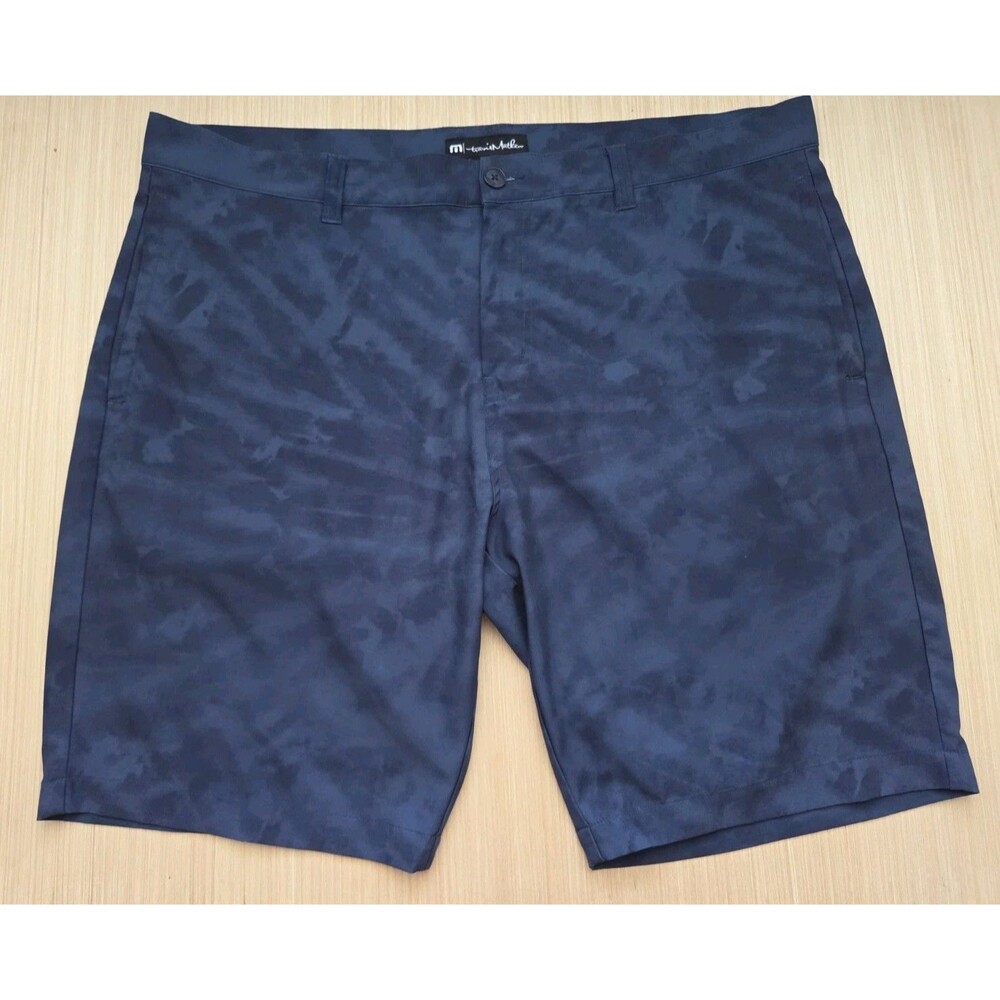 Travis Mathew Men's 42 Dock Head Blue Navy Tie Dye Casual Hybrid Golf Shorts